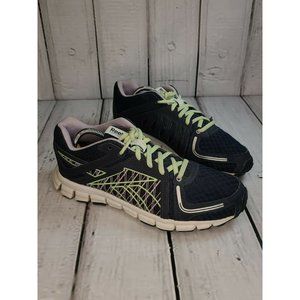 Reebok Running Shoe Blue W/Lime & Lavender Womens SZ 7.5 GREAT SHAPE!